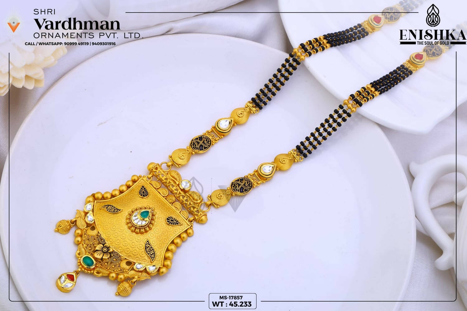 22kt Antique Mangalsutra Sarafa Bazar India