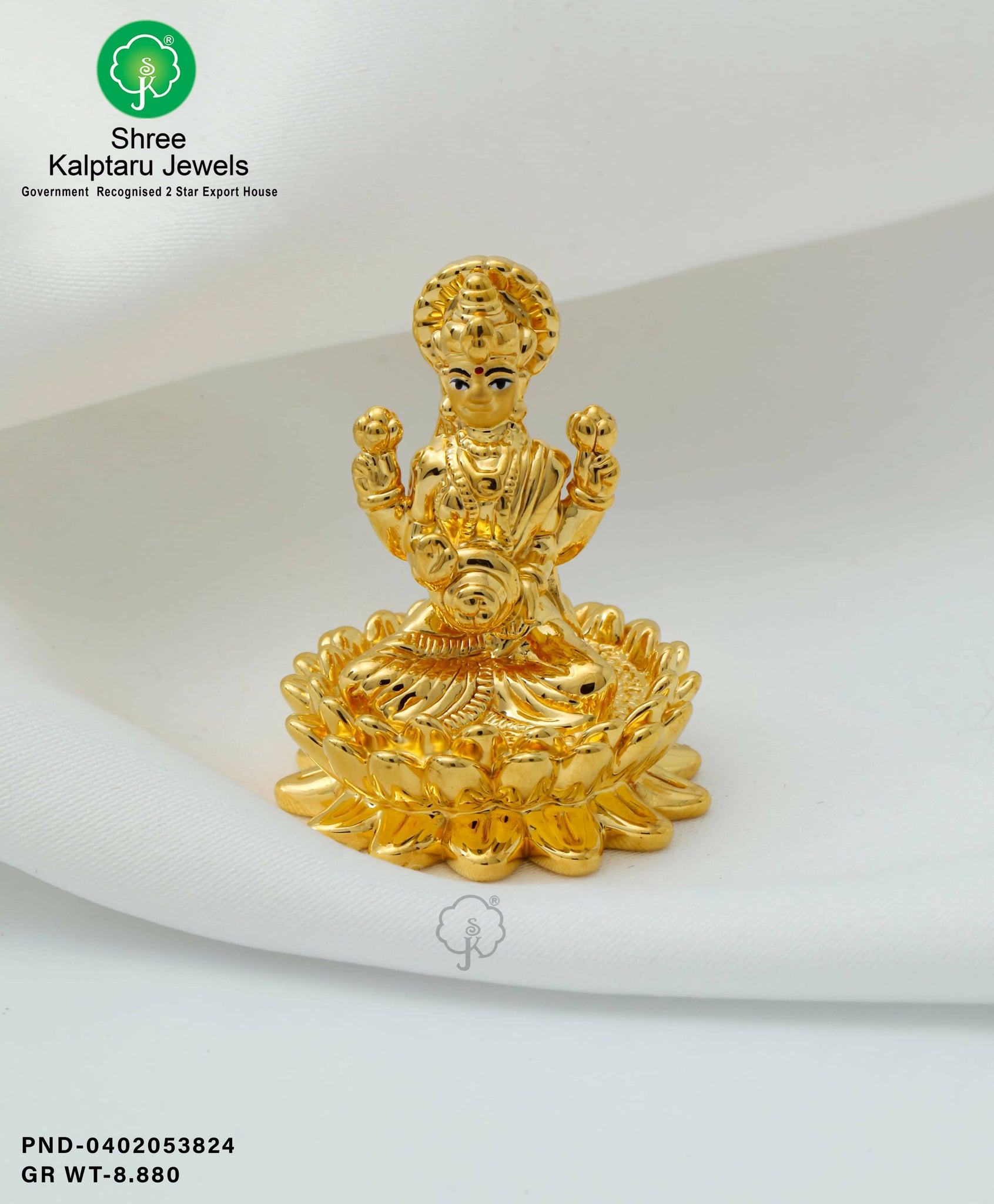 22kt Hollow Emerald Gold Idols Sarafa Bazar India