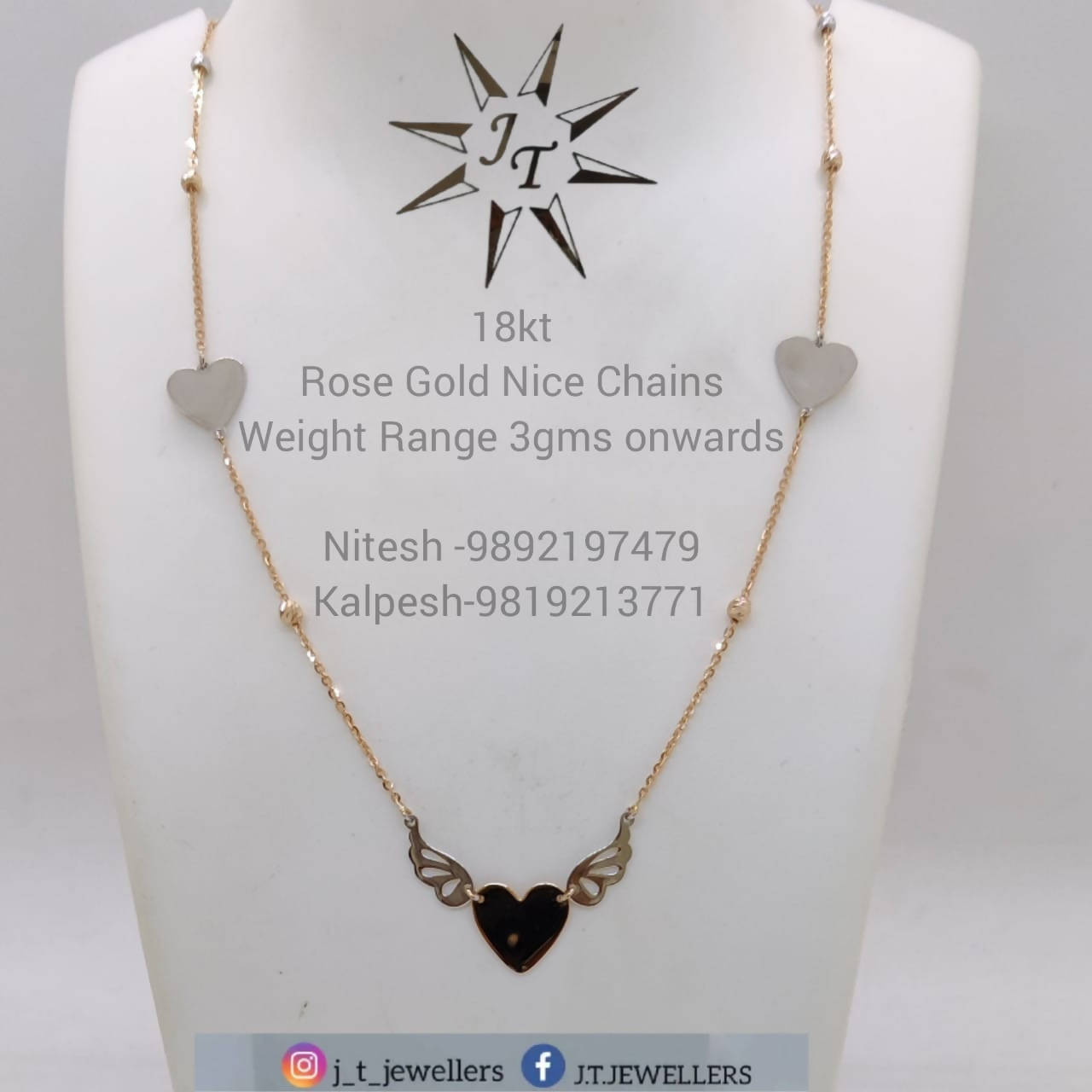 Rose Gold Nice Chains Sarafa Bazar India