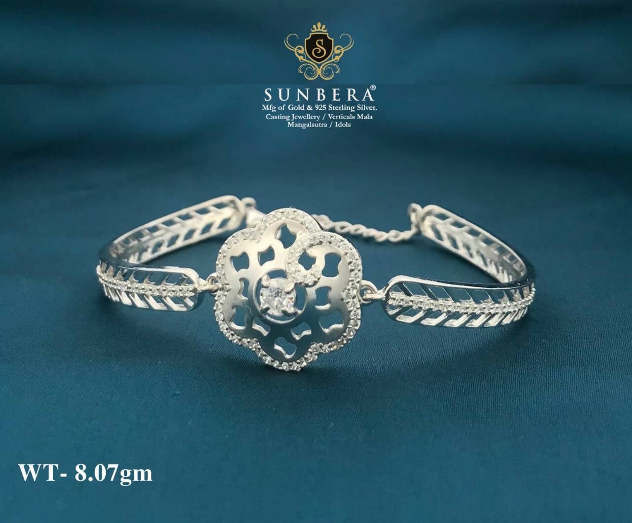 925 Silver Ladies Bracelet Sarafa Bazar India