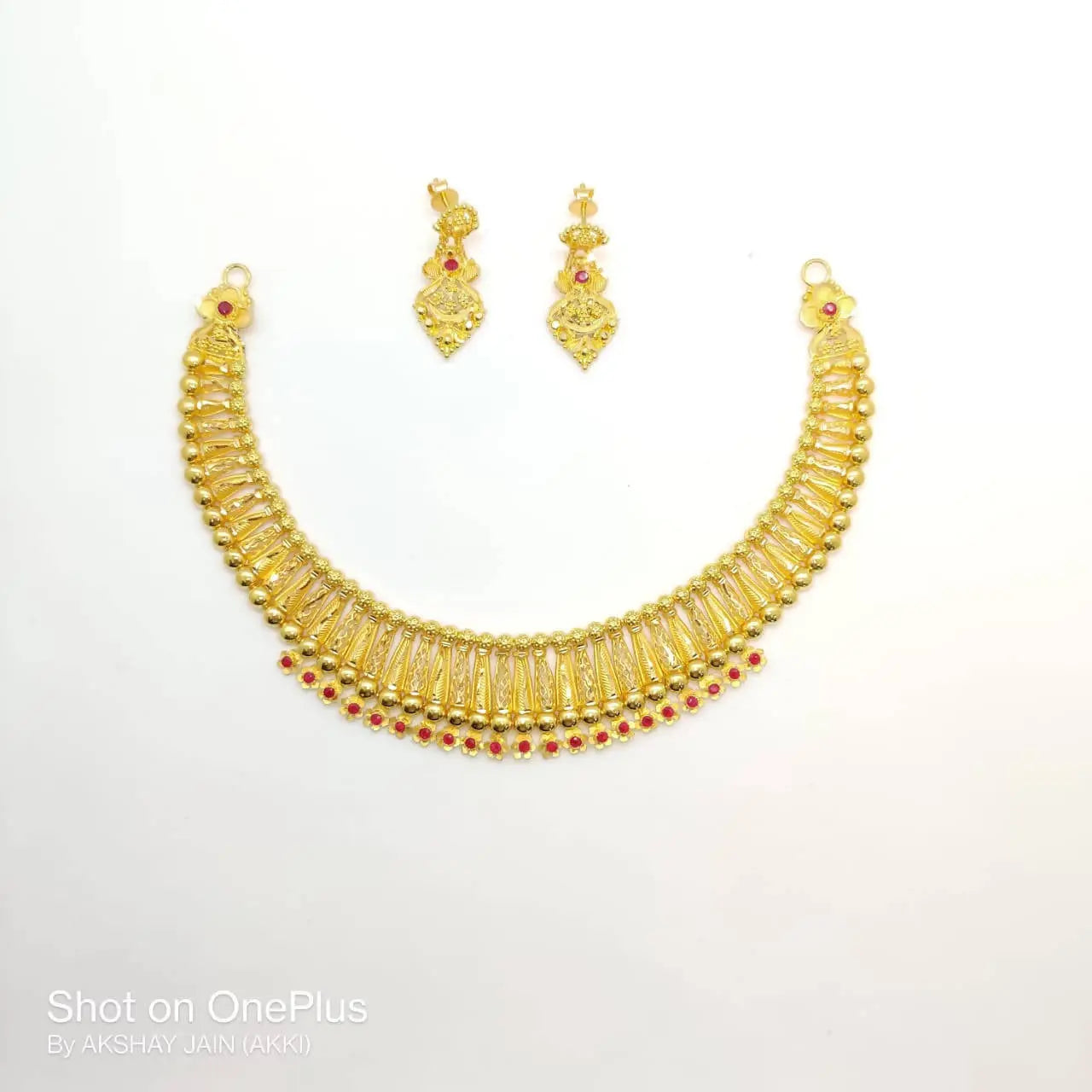 Plain Gold Necklace Sarafa Bazar India