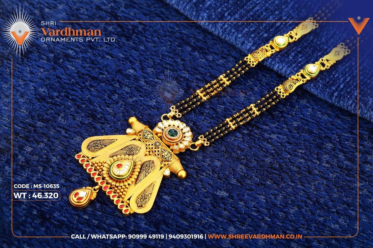 Antique Gold Mangalsutra Sarafa Bazar