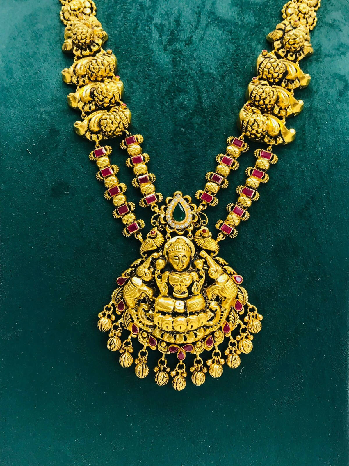 Temple Gold Long Set Sarafa Bazar India