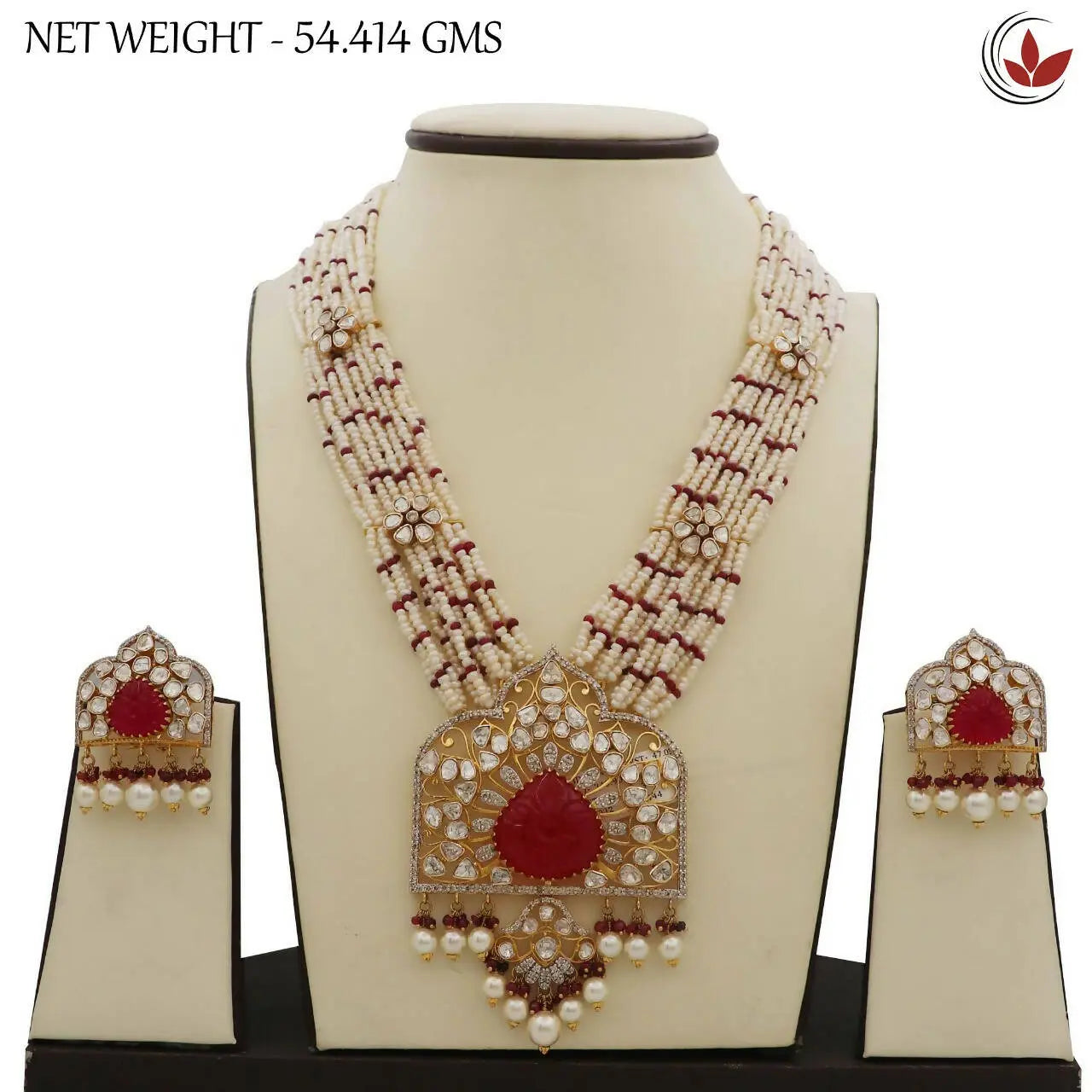 14kt Polki long Set Sarafa Bazar India