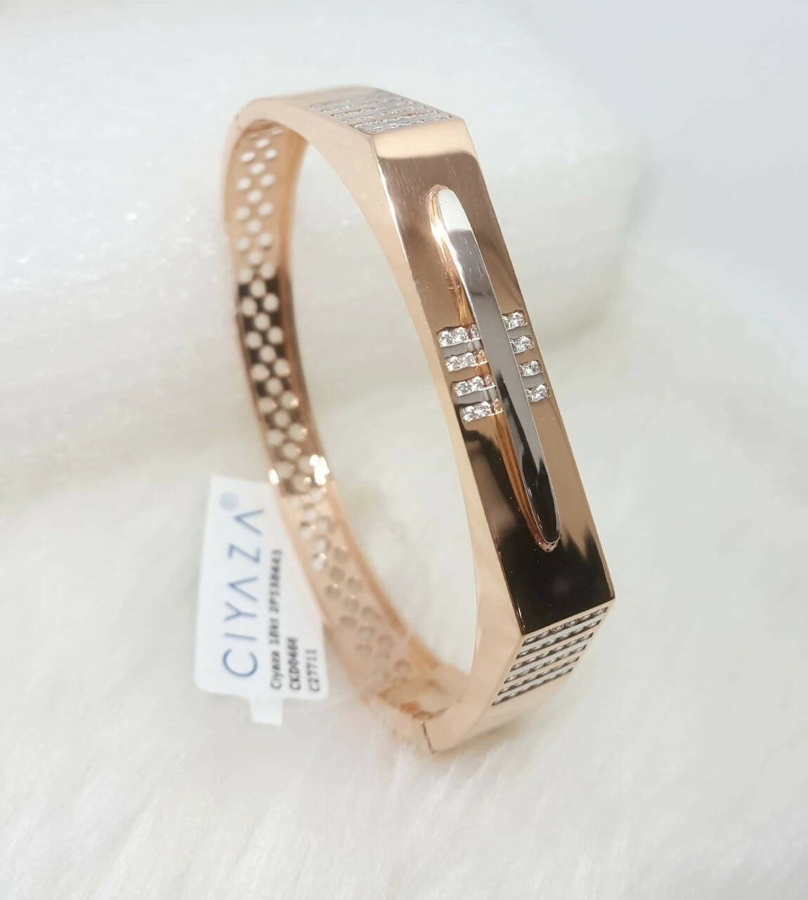 Rose Gold Gents Bracelet Sarafa Bazar India