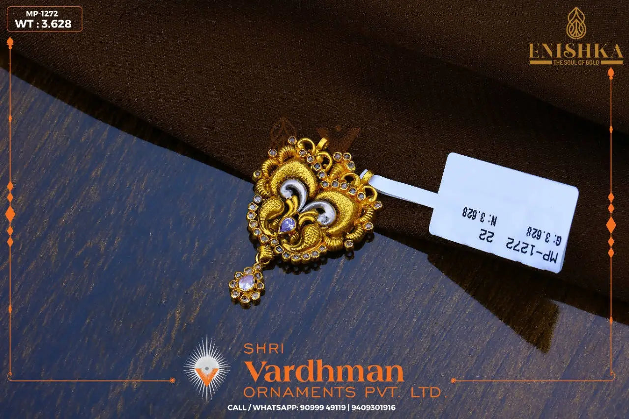 22kt Mangalsutra Pendant Sarafa Bazar India