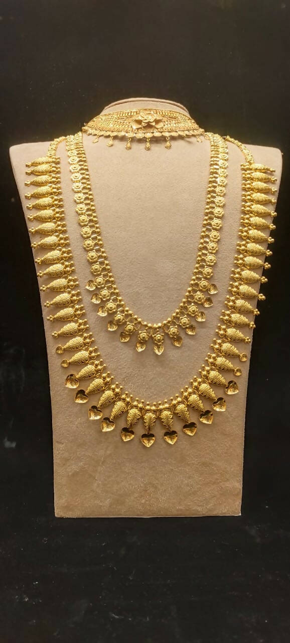 Gold Necklace, Choker & Long Set Sarafa Bazar India
