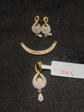 CZ Casting Single Double Kunda Pendant Set Sarafa Bazar