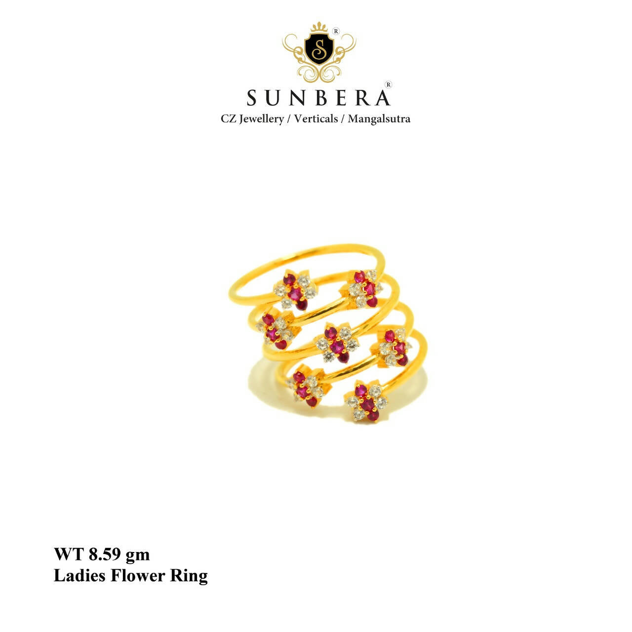 Ladies Flower Ring Sarafa Bazar India