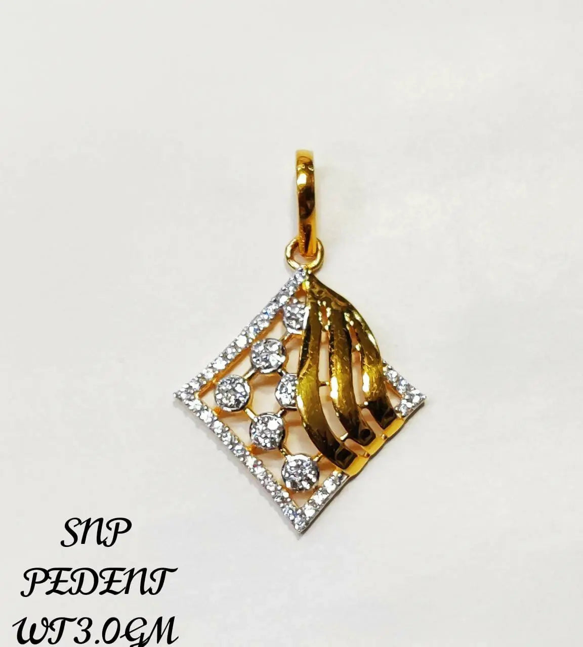 SNP Pendant CZ Casting Sarafa Bazar India