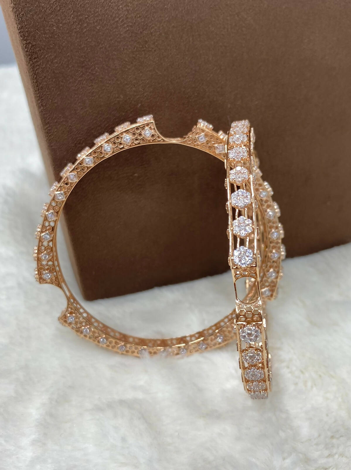 Rose Gold Bangles Sarafa Bazar India