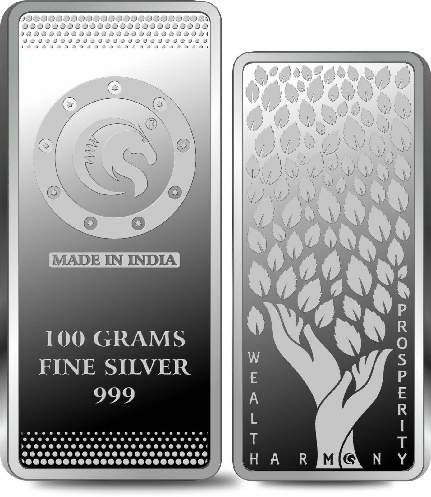 100 Grams Fine Silver Bar Sarafa Bazar India