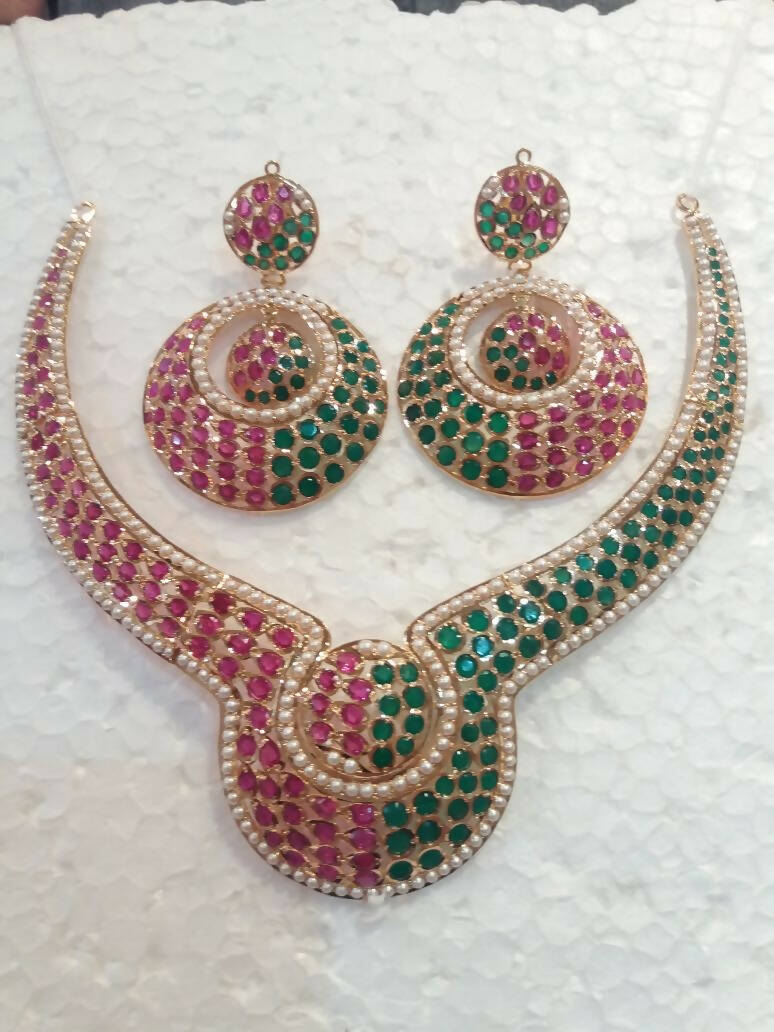 Jadau Necklace Sarafa Bazar India