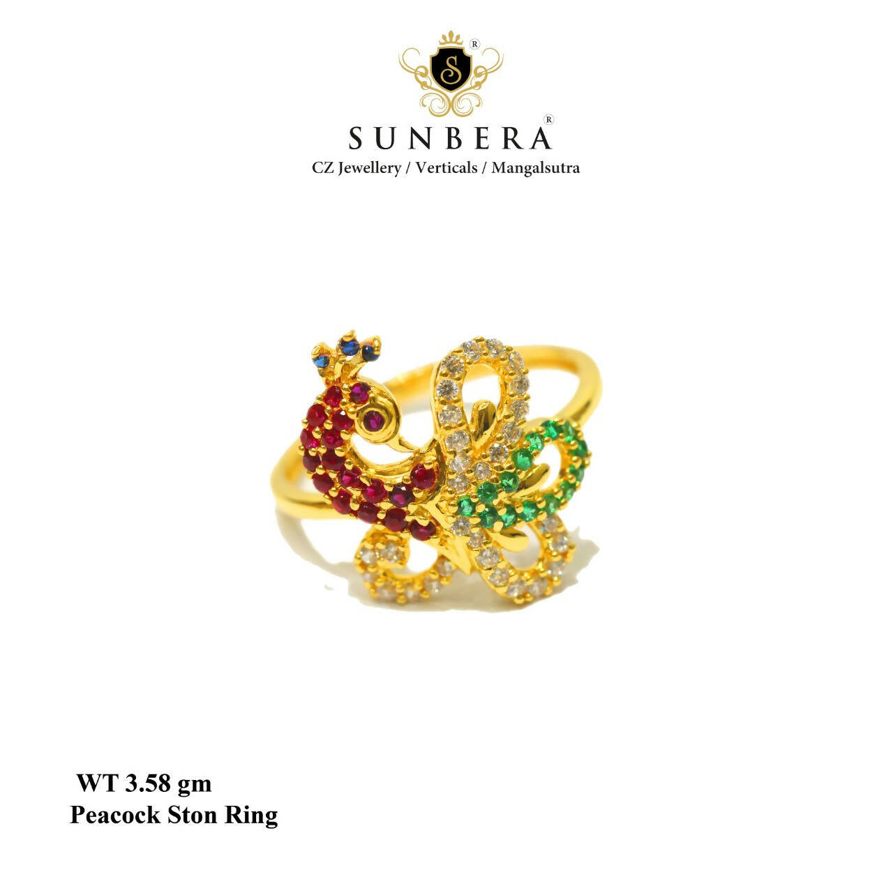 Peacock Stone Ring Sarafa Bazar India