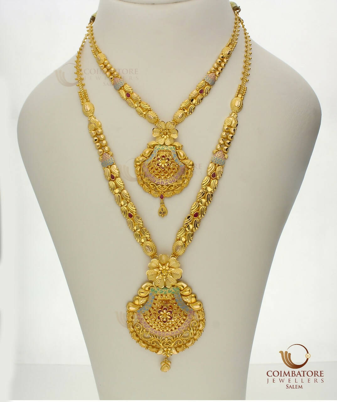 Gold Necklace & Long Set Sarafa Bazar India