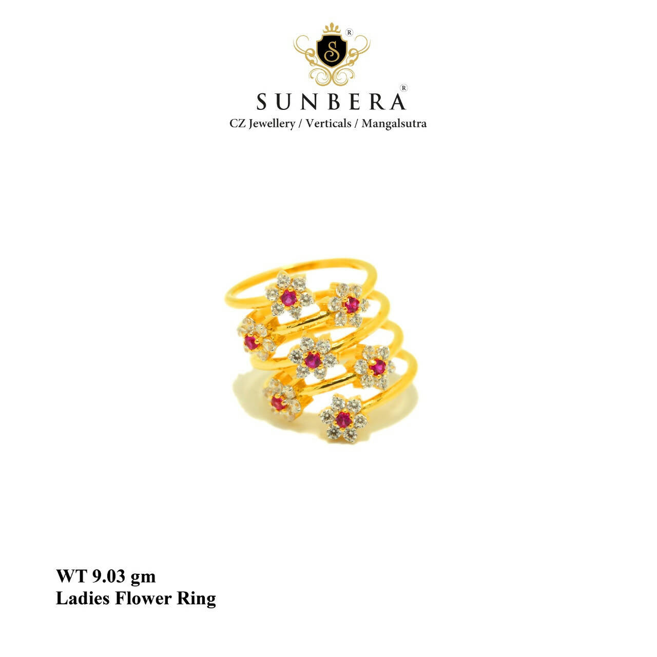 Ladies Flower Ring Sarafa Bazar India