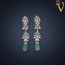 Diamond Necklace Set-NKV09355 Sarafa Bazar India