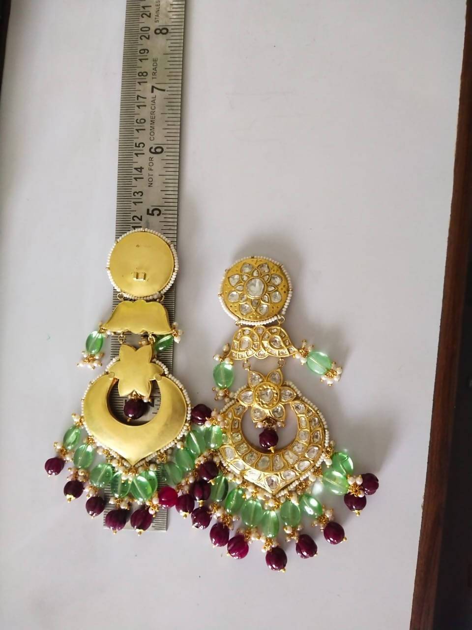 Diamond Polki Earrings Sarafa Bazar