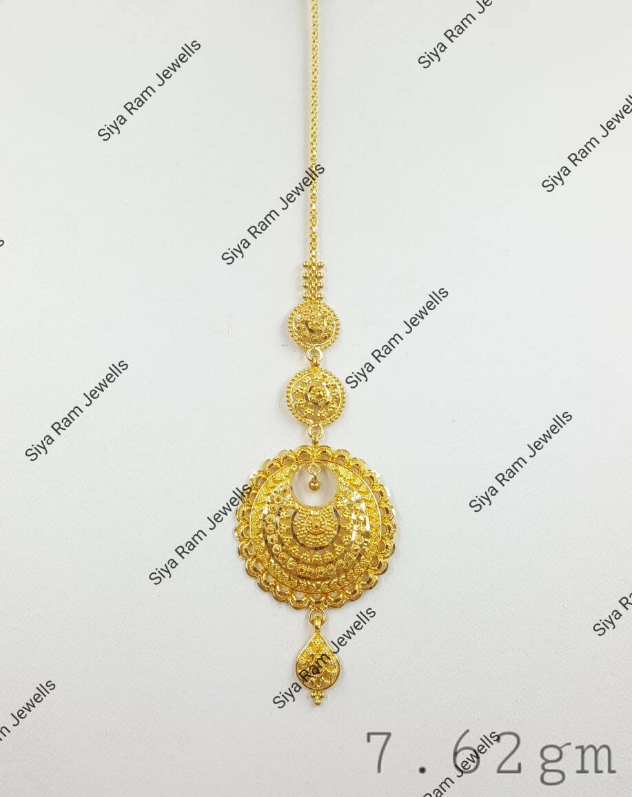 Gold tikka hot sale design latest