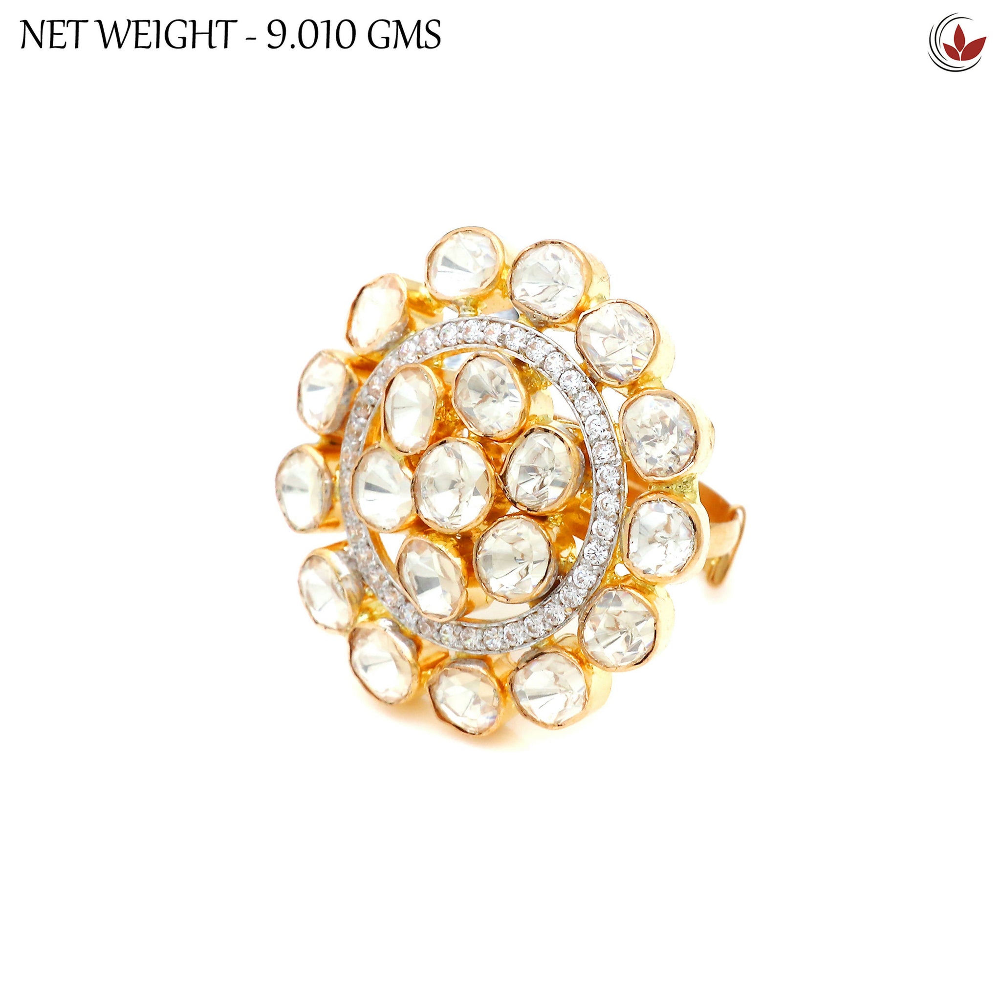 Diamond Polki Ladies Ring Sarafa Bazar India