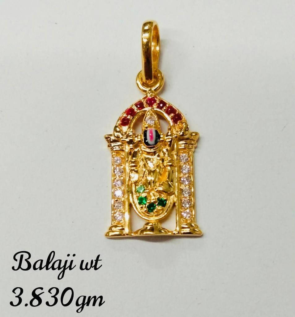 Balaji CZ Casting Pendant Sarafa Bazar India