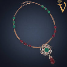 Diamond Pendant Set-SPB03164 Sarafa Bazar India