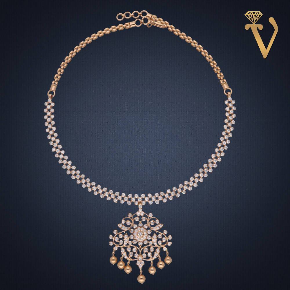 Diamond Necklace Set-CN08101042 Sarafa Bazar