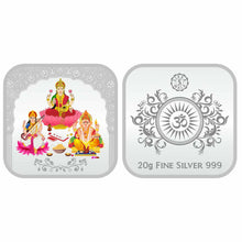SIKKAWALA LAXMI GANESH & SARASWATI 999 SILVER COLOR COIN Sarafa Bazar India