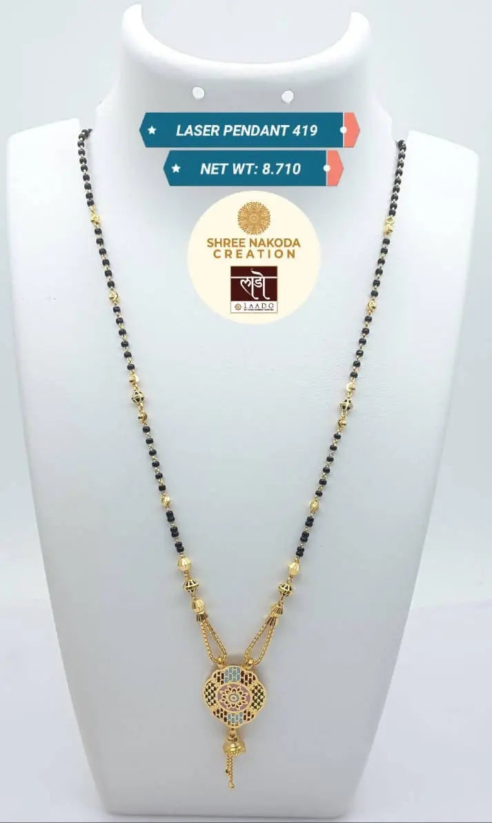 Laser Pendant Mangalsutra Sarafa Bazar