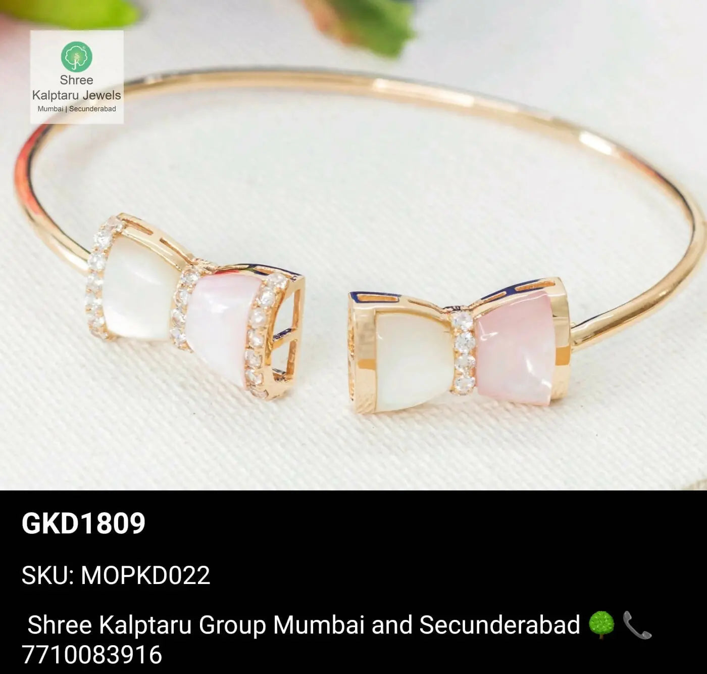 18kt Rose Gold Ladies Bracelet Sarafa Bazar India