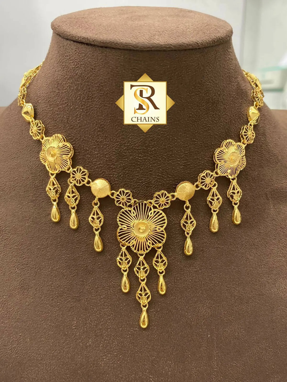 Arabian gold store necklace design