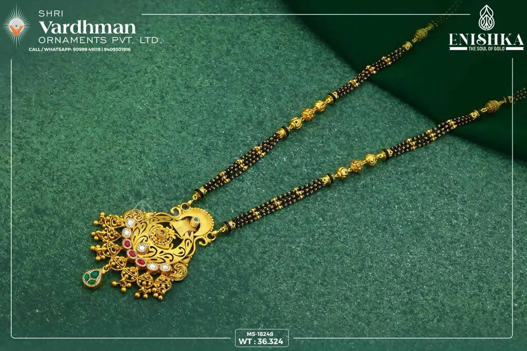 22kt Antique Mangalsutra Sarafa Bazar India