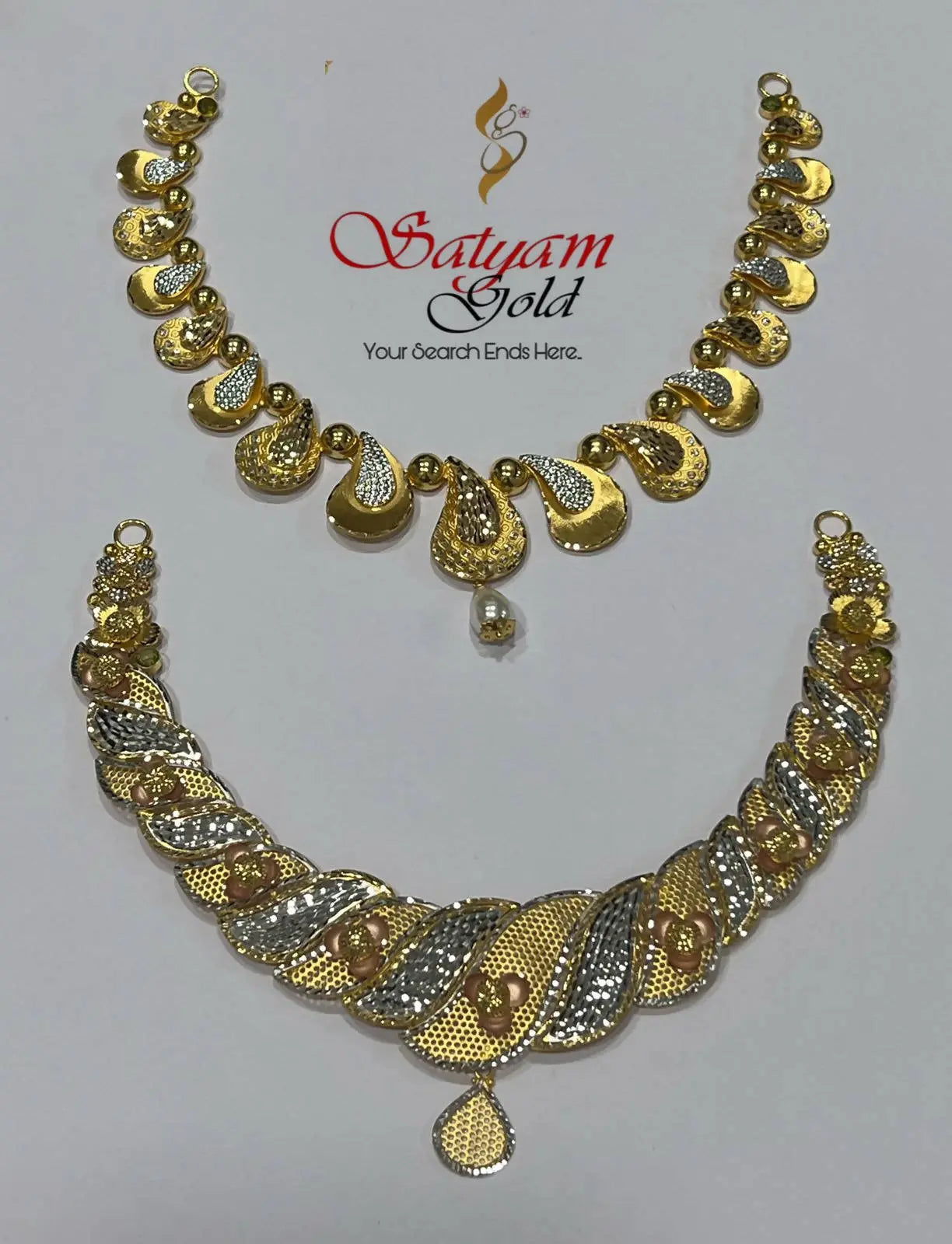 Fancy Bombay Rhodium Necklace Sarafa Bazar India