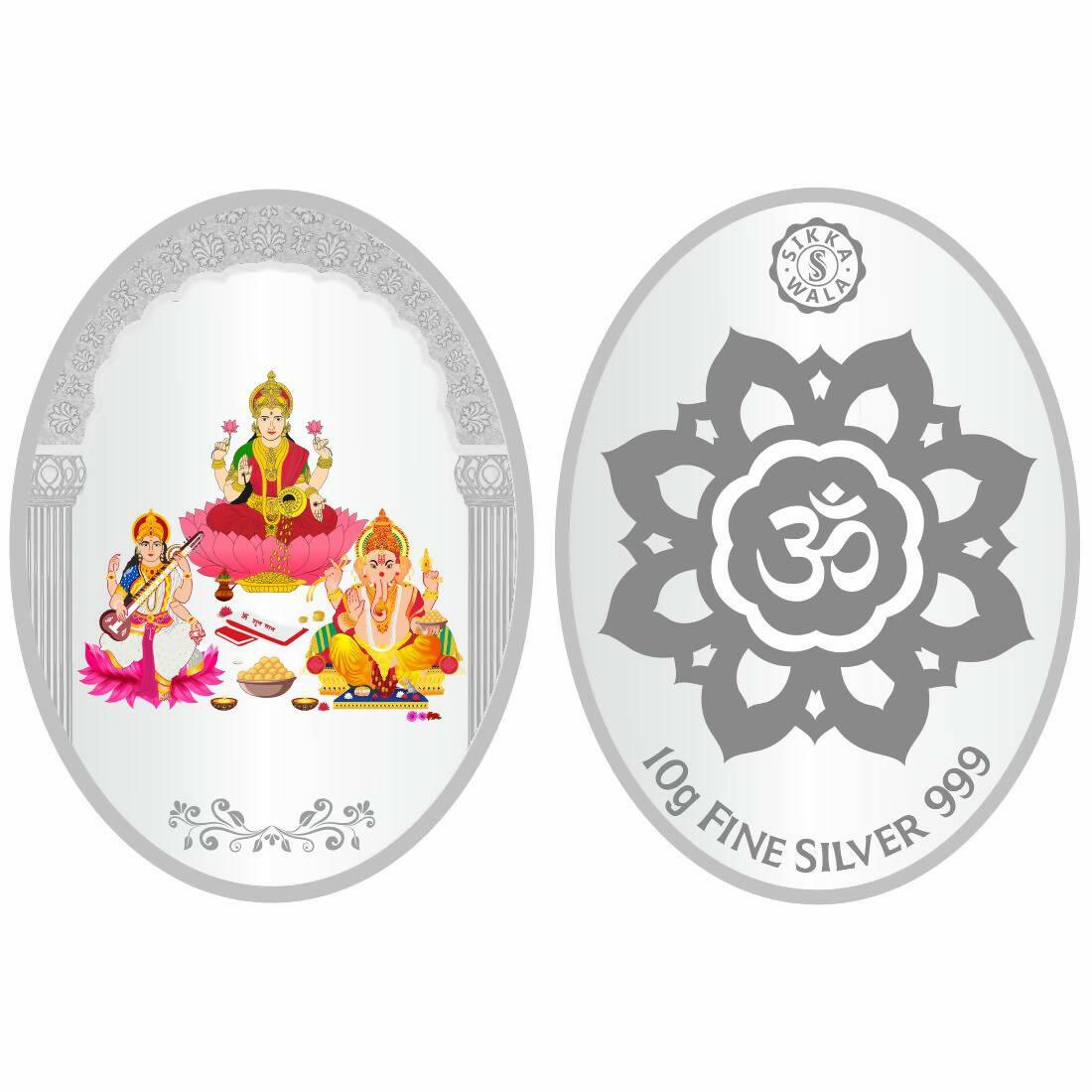 Laxmi Ganesh & Saraswati Ji Oval Sarafa Bazar India