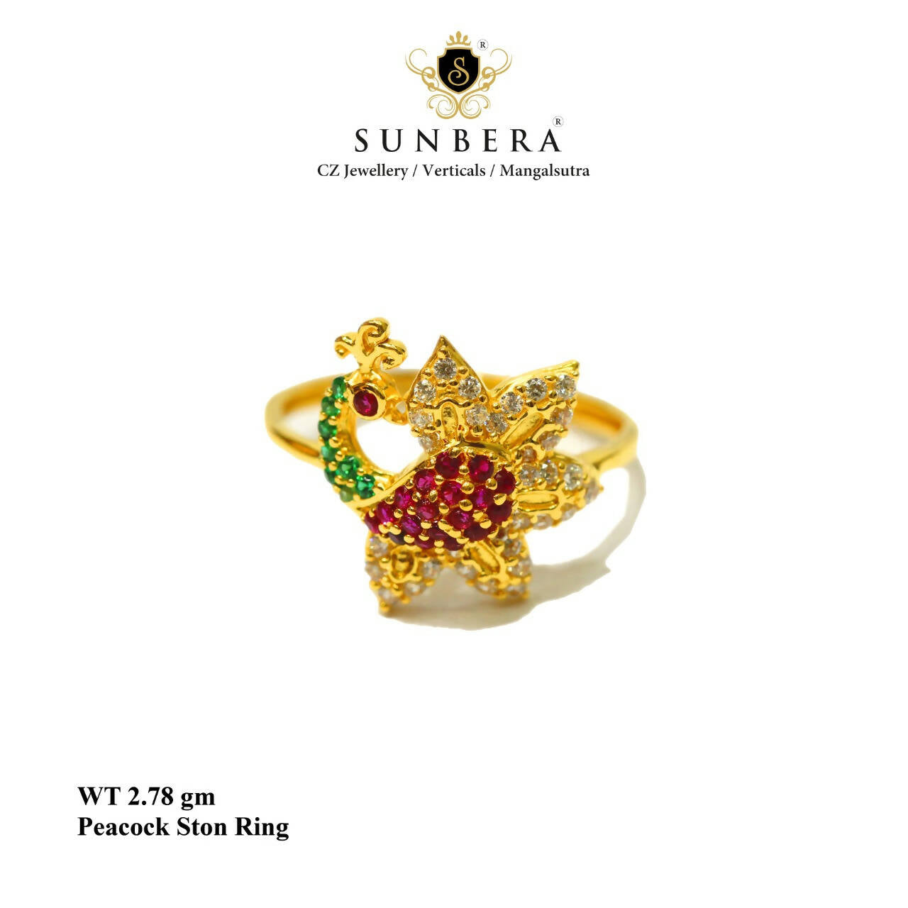 Peacock Stone Ring Sarafa Bazar India