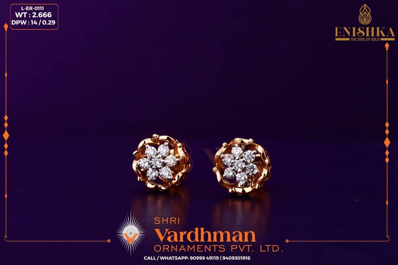14kt Labgrown Diamond Earring Sarafa Bazar