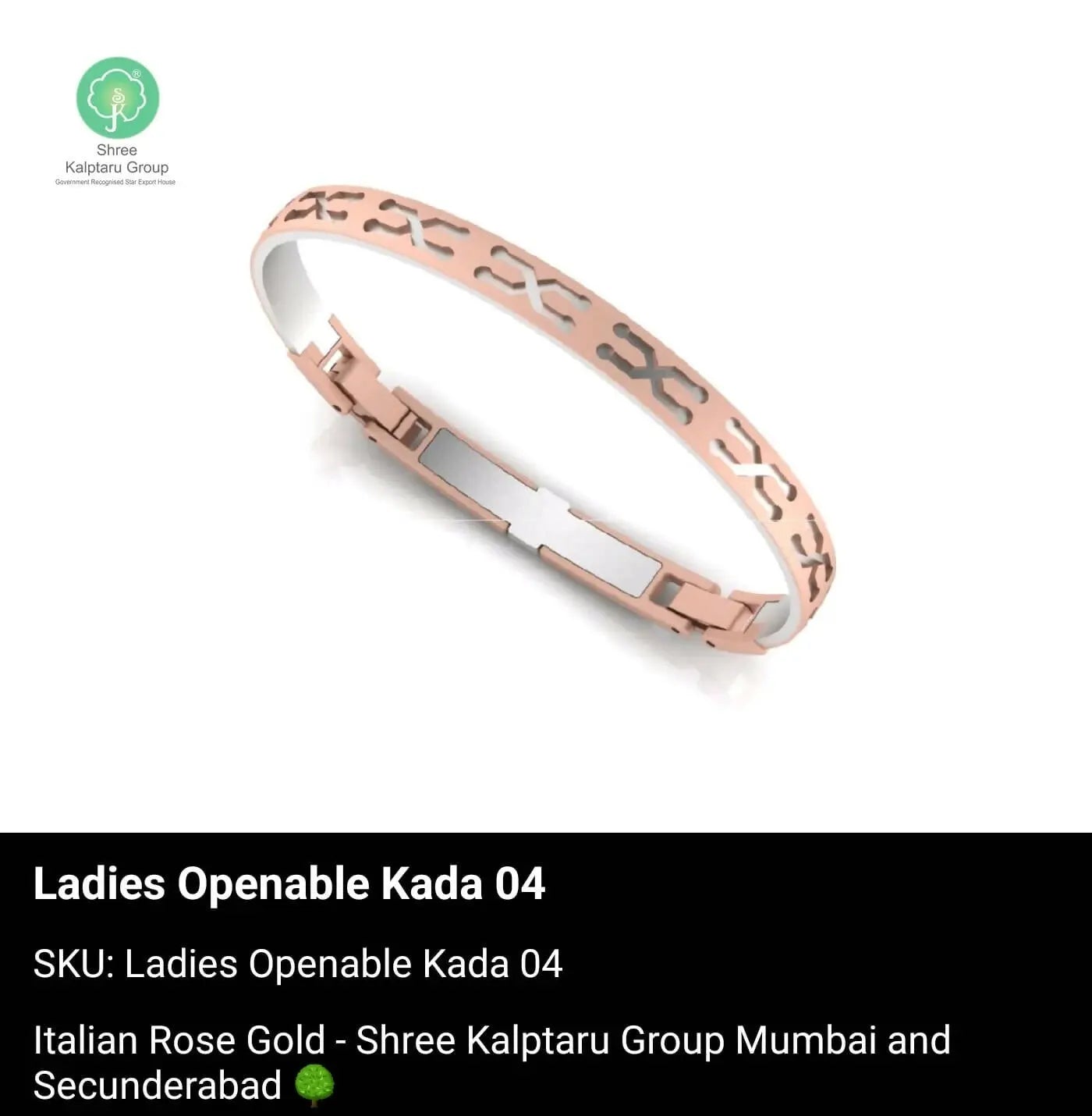 Italian Rose Gold Gents Bracelet Sarafa Bazar India