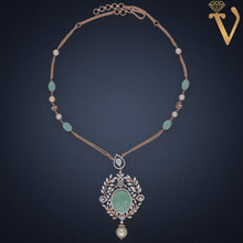 Diamond Pendant Set-SPV04112 Sarafa Bazar India