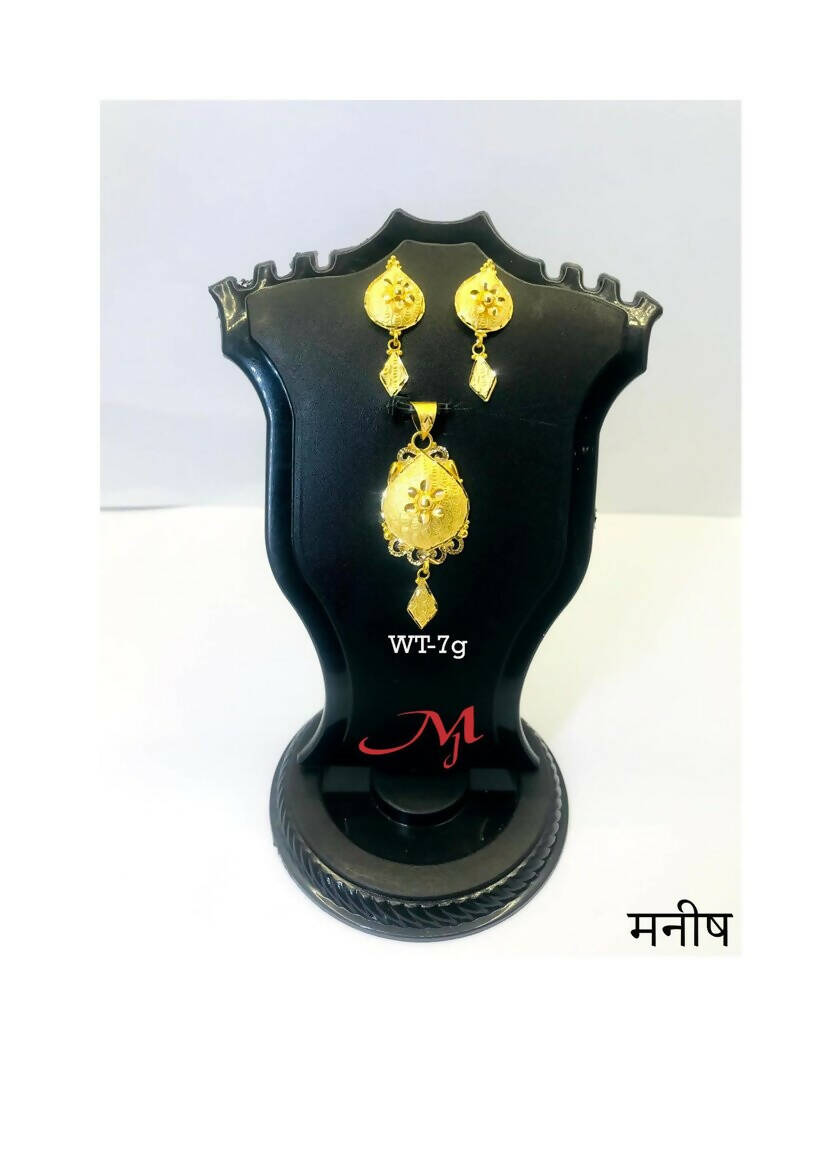 Gold Pendant Set Sarafa Bazar India