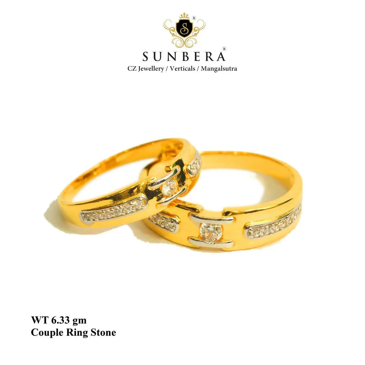 CZ Couple Ring Sarafa Bazar India