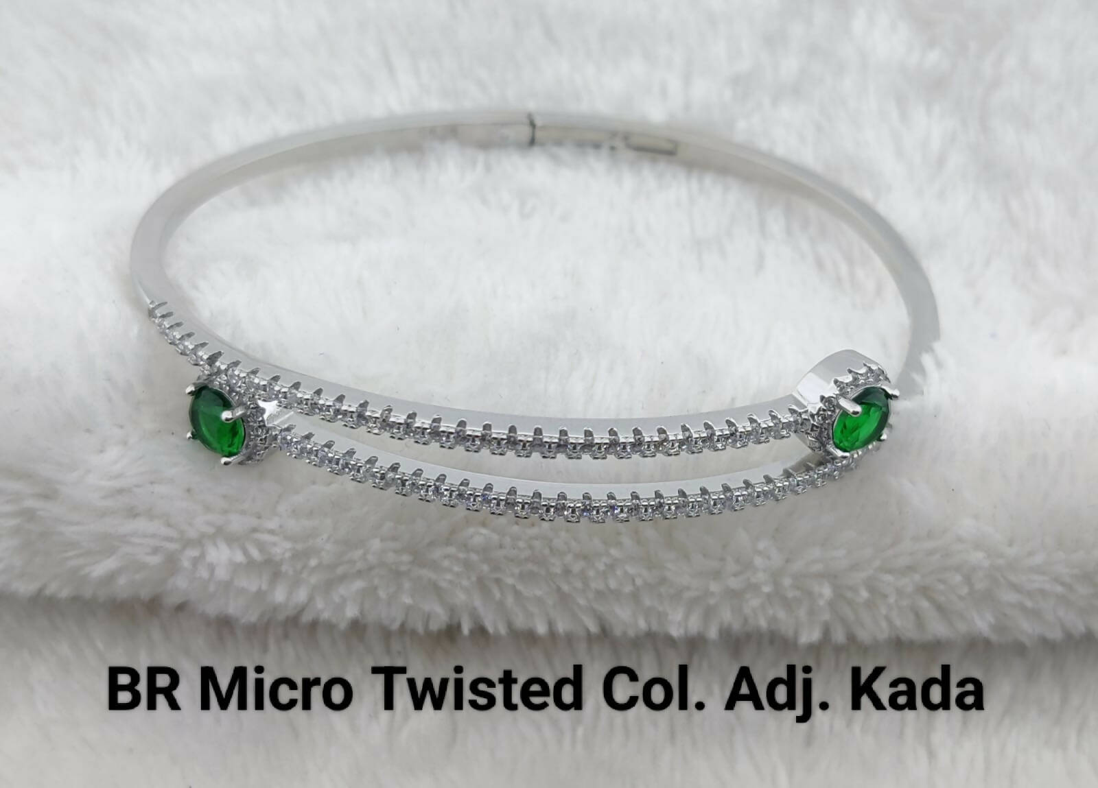 925 Silver Micro Twisted Ladies Bracelet Sarafa Bazar India