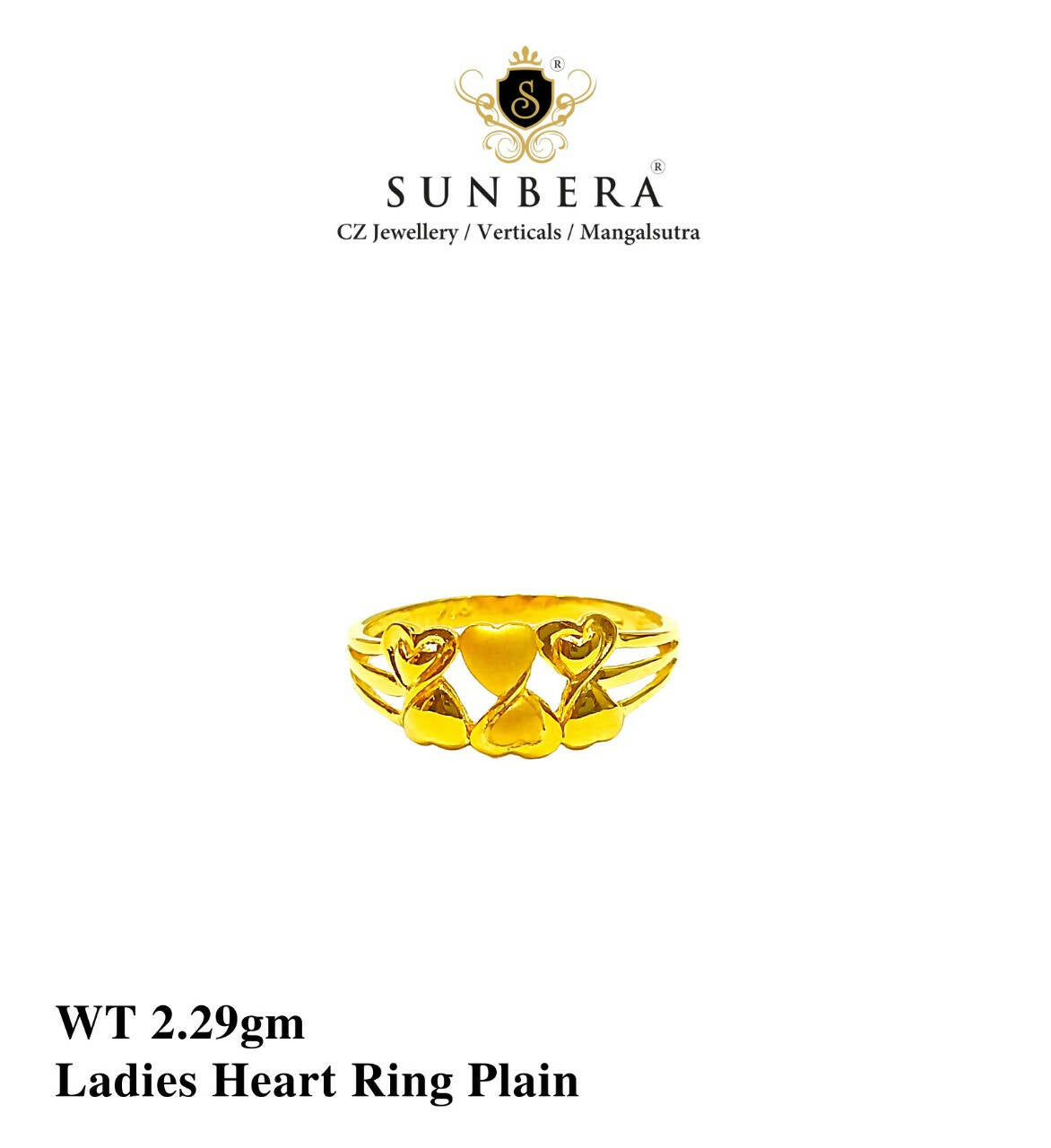 Ladies Heart Ring Plain Sarafa Bazar India