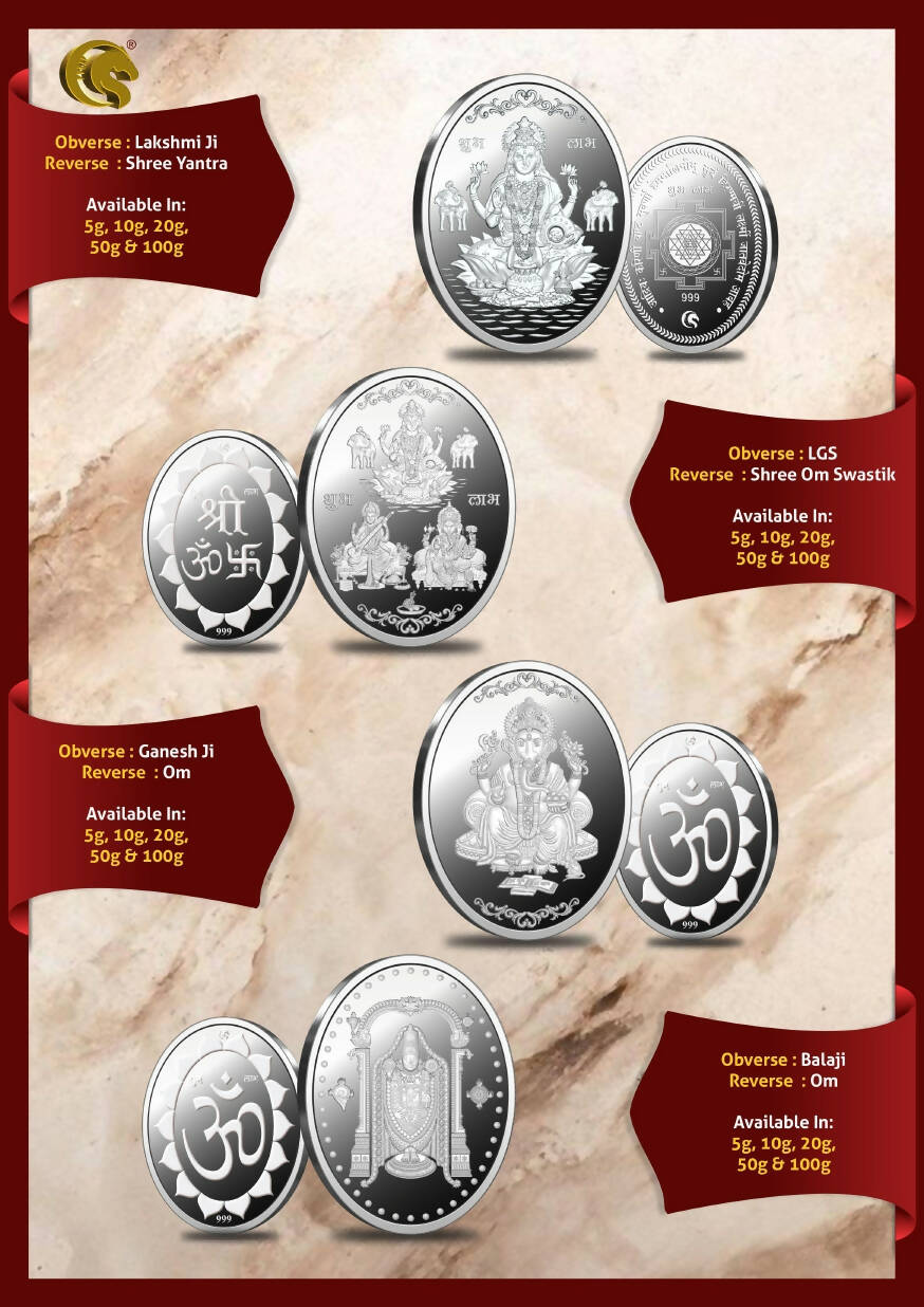 Oval Shape Silver Coins Sarafa Bazar India