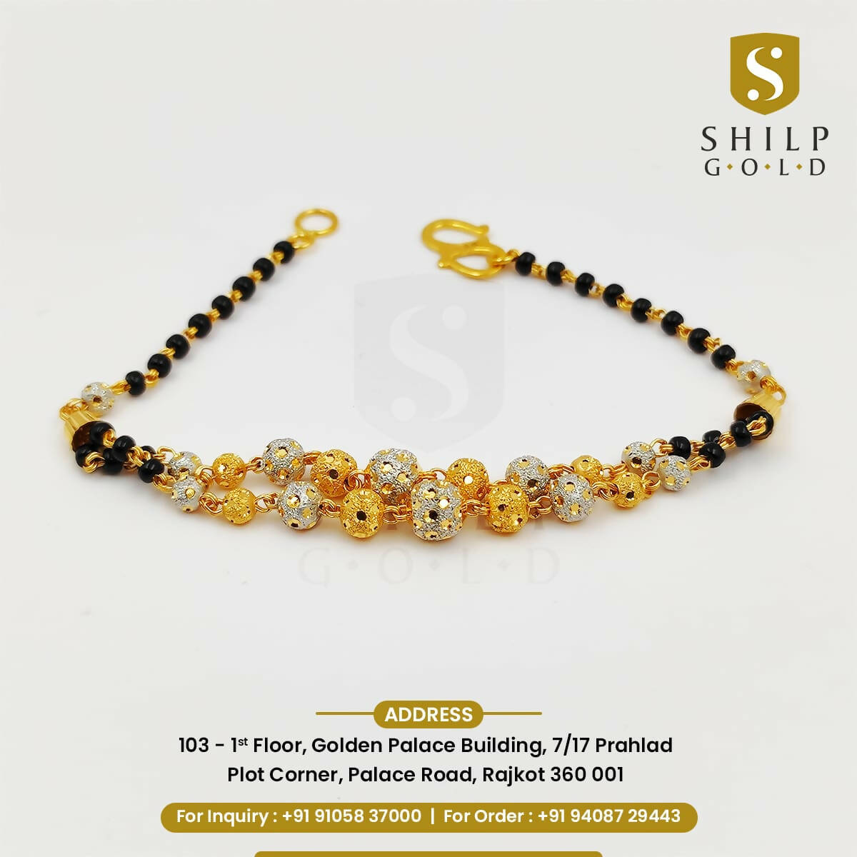 Vertical Mangalsutra Bracelets Sarafa Bazar India