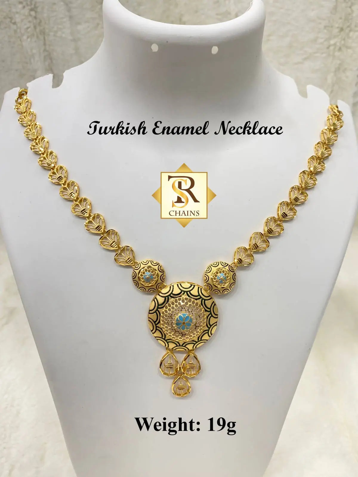 Turkish Enamel Necklace Sarafa Bazar India