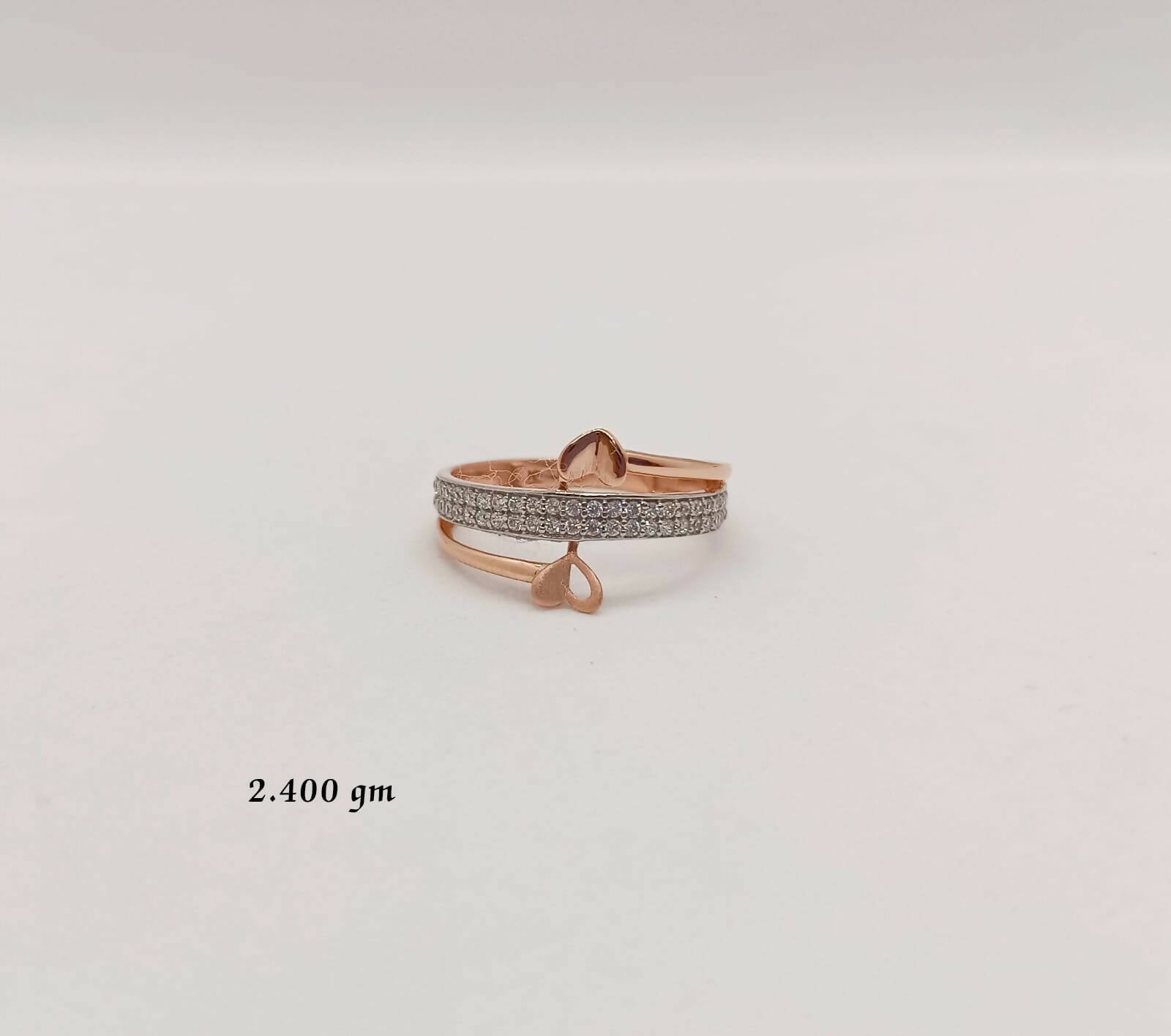 18k Rose Gold Ring Sarafa Bazar India