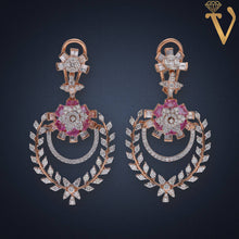 Diamond Necklace Set-NKV07534 Sarafa Bazar India