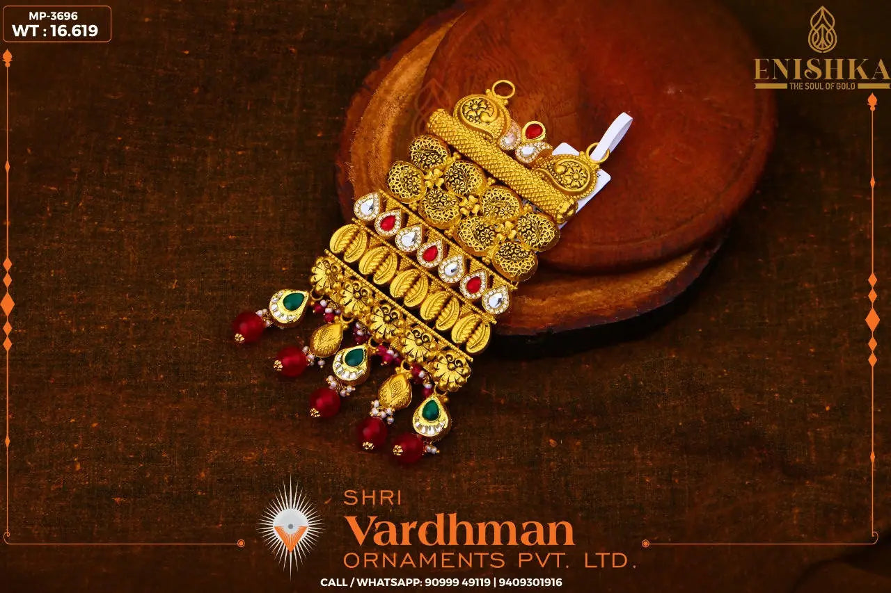 Kundan Antique Mangalsutra Pendant Sarafa Bazar India