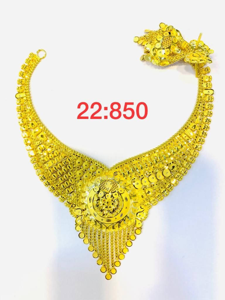 Gold Necklace Sarafa Bazar India