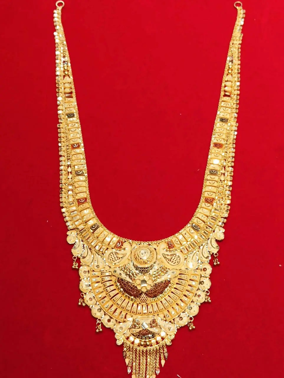 Gold Long Necklace Sarafa Bazar India